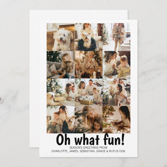 Oh What Fun Photo Christmas Personalized Holiday (Front/Back)