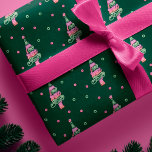 Oh What Fun Pink Green Neon Lights Christmas Tree Wrapping Paper<br><div class="desc">Light up the season with our fun,  cheery neon light holiday oh what fun Christmas Tree pattern wrapping paper. The design features a colourful neon Christmas tree in bright neon pink and green with oh what fun typography. Design by Moodthology Papery.</div>