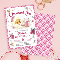 Oh what fun Pink Santa Christmas Cookies Birthday