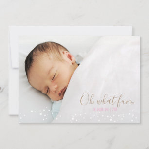 Oh What Fun Retro Christmas Tree Carte photo