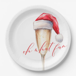Oh What Fun Santa Paper Plate
