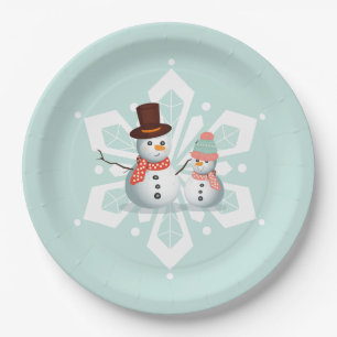 Oh What Fun Snowman Birthday  Paper Plate