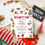 Oh What Fun Snowman Christmas Birthday Party  Invitation<br><div class="desc">Oh What Fun Snowman Christmas Birthday Party Invitation</div>