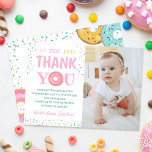 Oh What Fun Sweet Doughnuts Birthday Party Photo Thank You Card<br><div class="desc">Oh What Fun Sweet Doughnuts Birthday Party Photo Thank You Card</div>