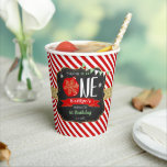 Oh What Fun To Be One! Christmas 1st Birthday Paper Cups<br><div class="desc">These paper cups are perfect for anyone having a 1st birthday this Christmas time. This design is easy to personalize with your special event wording and your guests will be thrilled when they see these fabulous paper cups. Matching items can be found in the collection.</div>