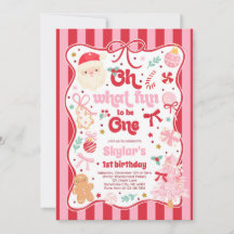 Oh What Fun To Be One Christmas Bow 1st Birthday
