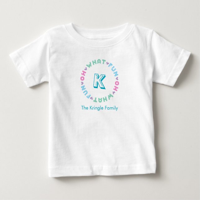 Oh What Fun Ugly Sweater Typography Monogram (Front)