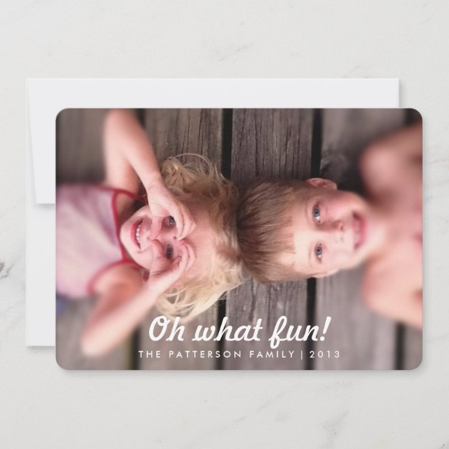 Oh What Fun Vintage Look Carte photo (Devant)