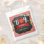 "Oh What Joy, It's A Boy!" Christmas Baby Shower Favour Bag<br><div class="desc">Celebrate in style with these trendy baby shower favour bags. The design is easy to personalize with your own wording and your family and friends will be thrilled when they see these fabulous favour bags. Matching products can be found in the collection.</div>