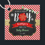 "Oh What Joy, It's A Boy!" Christmas Baby Shower Favour Tags<br><div class="desc">Celebrate in style with these cute and very trendy baby shower favour tags. This design is easy to personalize with your special event wording and your guests will be thrilled when they see these fabulous tags.</div>