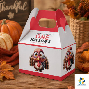 Oh what's fun Caricatures  Turkey 1st Birthday Favor Box