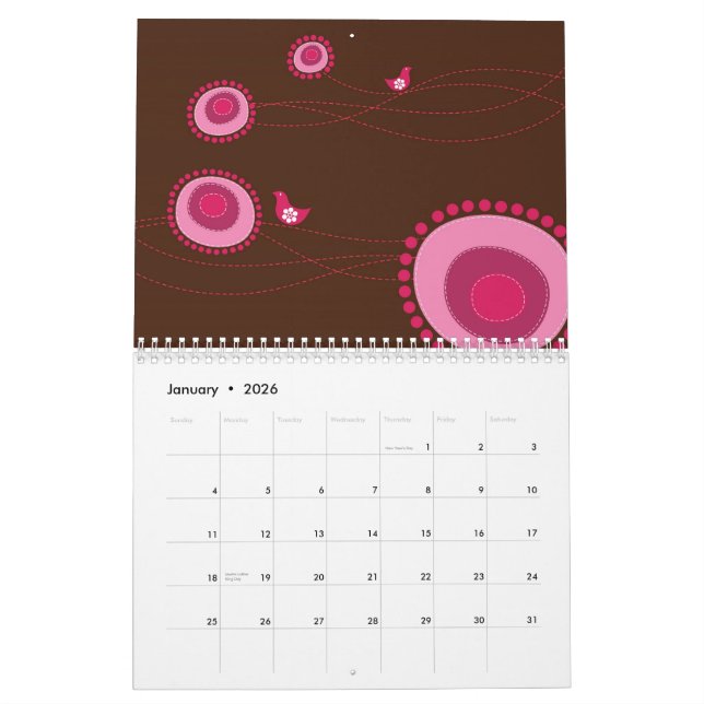 Oh Whimsical ! Calendrier Flexi personnalisé 2012 (Jan 2026)