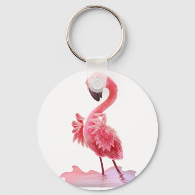 Oh Yeah Flamingo! Keychain (Front)