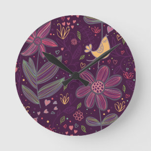 Oh Yellow Birdie Round Clock