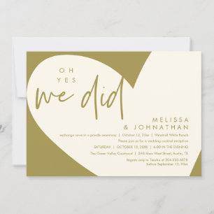 Oh yes we did, Modern Wedding Reception Dinner Invitation