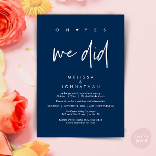 Oh yes we did, Wedding Reception Dinner Dancing Invitation