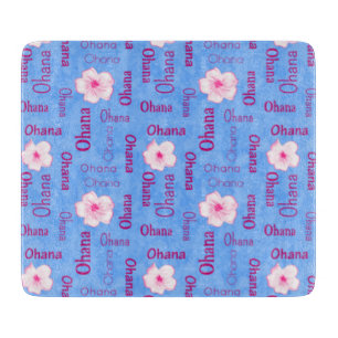 Ohana Family Gifts Plumeria Flowers Garden Lover Cutting Board
