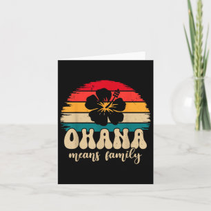 Ohana Means Family Hawaii Summer Vacation Holiday  Card