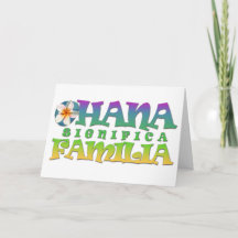 Ohana significa familia - All Occasion Blank Card