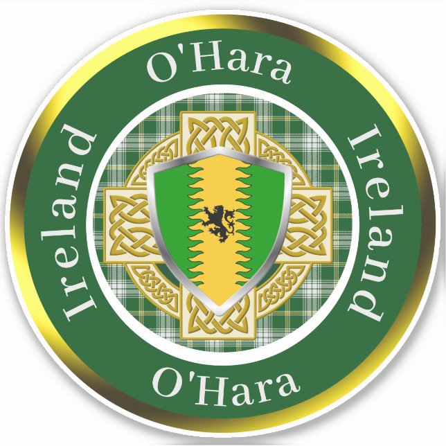 O'Hara Irish Shield/Celtic Cross Personalized (Front)