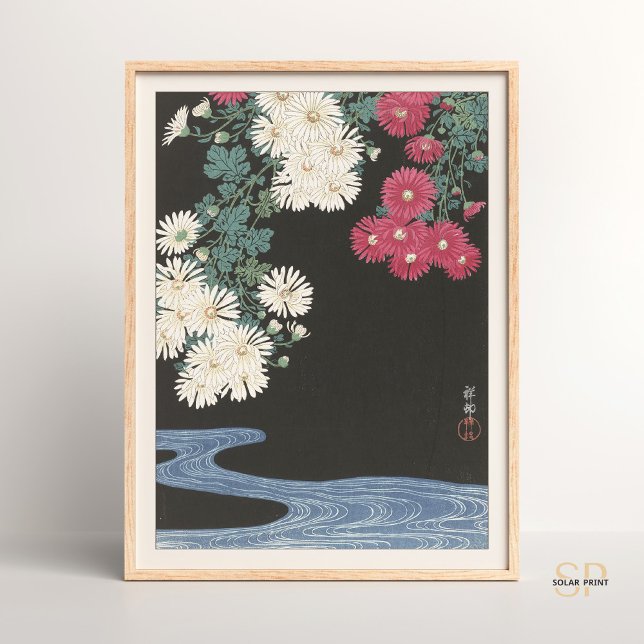 Ohara Koson Chrysanthemums and Running Water Japan Poster (Creator Uploaded)