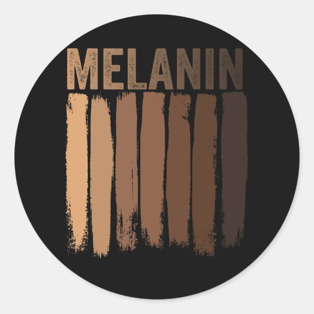 Oheneba: Melanin Shades Black Pride Gift Classic Round Sticker (Front)