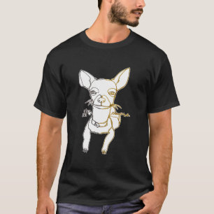 Ohh Chiwawa Ambidextrous Line Drawing Of Chihuahua T-Shirt