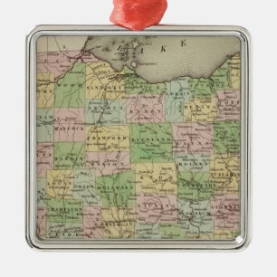 Ohio 10 metal ornament