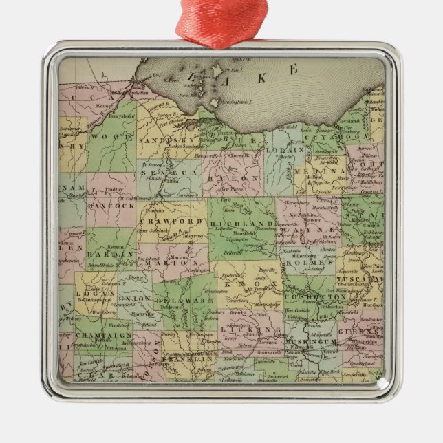 Ohio 10 metal ornament (Front)