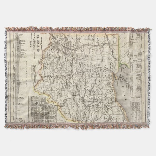 Ohio 12 throw blanket (Front)