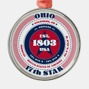 Ohio 17ème ornement de Noël d'état
