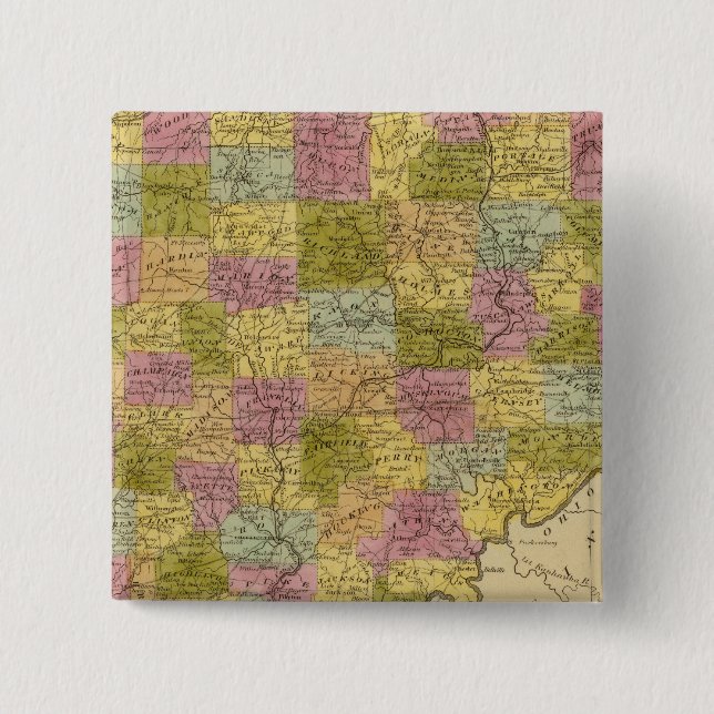 Ohio 3 2 inch square button (Front)