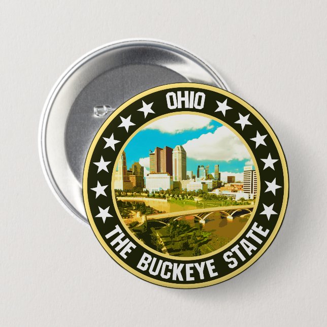 Ohio                                               3 inch round button (Front & Back)