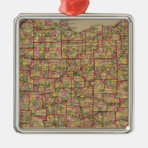 Ohio 3 metal ornament