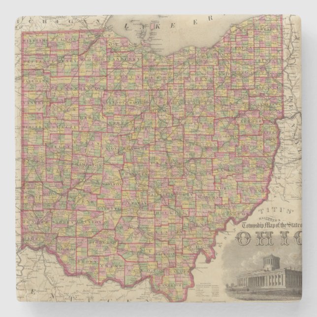 Ohio 3 stone coaster (Front)
