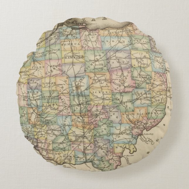 Ohio 8 round pillow (Front)