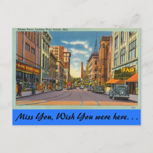 Ohio, Adams Street, Toledo Postcard