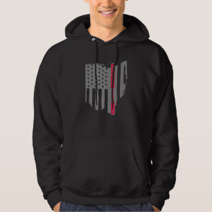Ohio American Flag State Map Pride Patriotic 4th O Hoodie