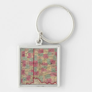 Ohio and Indiana 3 Keychain
