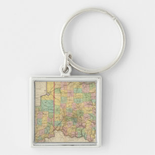 Ohio and Indiana Keychain