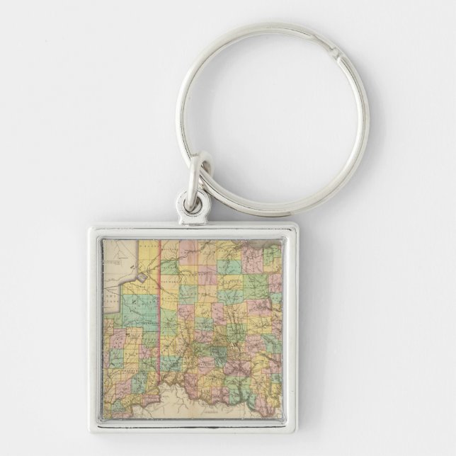Ohio and Indiana Keychain (Front)