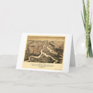 Ohio and Mississippi River Map 1861 Card