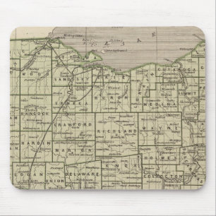 Ohio Atlas Map Mouse Pad