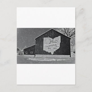 Ohio Barn In Winter Postcard