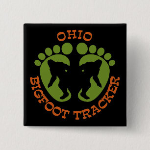 Ohio Bigfoot Tracker 2 Inch Square Button