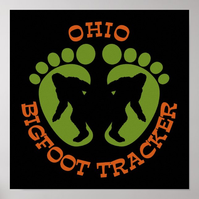 Ohio Bigfoot Tracker Poster (Front)