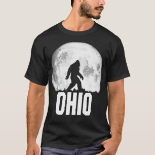 Ohio Bigfoot Vintage Full Moon Retro Squatch State T-Shirt