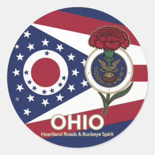 Ohio Buckeye State Heritage Pride 🌰 Classic Round Sticker