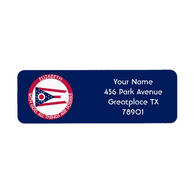 Ohio Burgee L'État Buckeye Drapeau personnalisé (Devant)