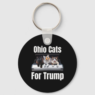 Ohio Cats For Trump - Funny Political Cat  Keychain